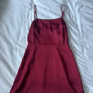 Cotton Candy LA Red Satin Mini Dress